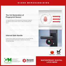 Load image into Gallery viewer, Avent Fingerprint Door Lock M200
