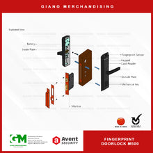 Load image into Gallery viewer, Avent Fingerprint Door Lock M500
