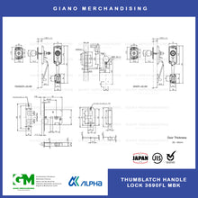 Load image into Gallery viewer, Alpha Entrance Thumb Latch Lockset 3690 FL
