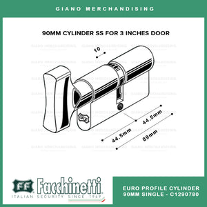 Alpha Lockset Only (Mortisse Lockcase + Cylinder + Escutcheon)