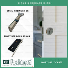 Load image into Gallery viewer, Alpha Lockset Only (Mortisse Lockcase + Cylinder + Escutcheon)

