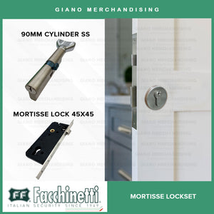 Alpha Lockset Only (Mortisse Lockcase + Cylinder + Escutcheon)