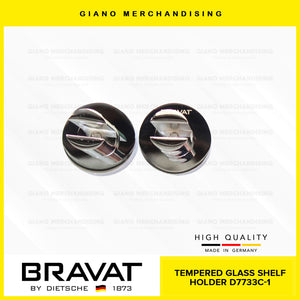 BRAVAT Tempered Glass Shelf Holder D733C-1