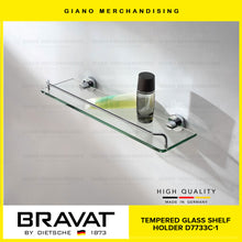 Load image into Gallery viewer, BRAVAT Tempered Glass Shelf Holder D733C-1

