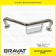 Load image into Gallery viewer, BRAVAT Bathtub Handgrip with Soap Holder D751C

