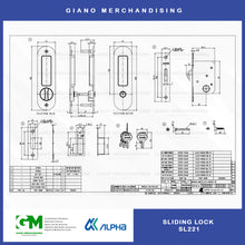 Load image into Gallery viewer, Alpha Sliding Door Lock SL221 Oval
