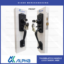 Load image into Gallery viewer, Alpha Entrance Thumb Latch Lockset 3690 FL
