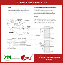 Load image into Gallery viewer, Aichi Concealed  Invicible Door Hinge
