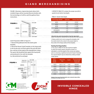 Aichi Concealed  Invicible Door Hinge
