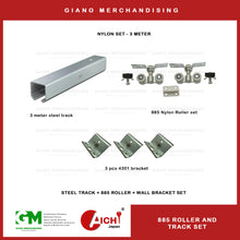 Load image into Gallery viewer, Steel Door Track + 885 ROLLER + Wall Bracket
