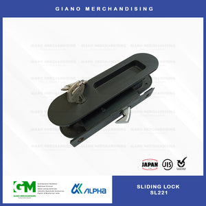 Alpha Sliding Door Lock Oval