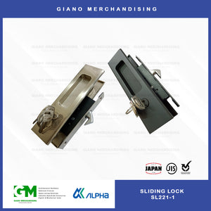 Alpha Sliding Door Lock Square