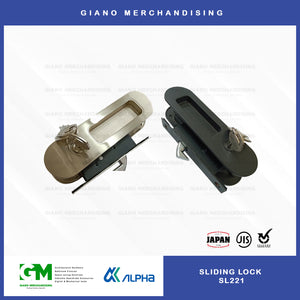 Alpha Sliding Door Lock Oval