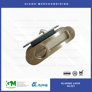 Alpha Sliding Door Lock SL221 Oval