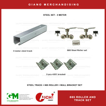 Load image into Gallery viewer, Steel Door Track + 885 ROLLER + Wall Bracket
